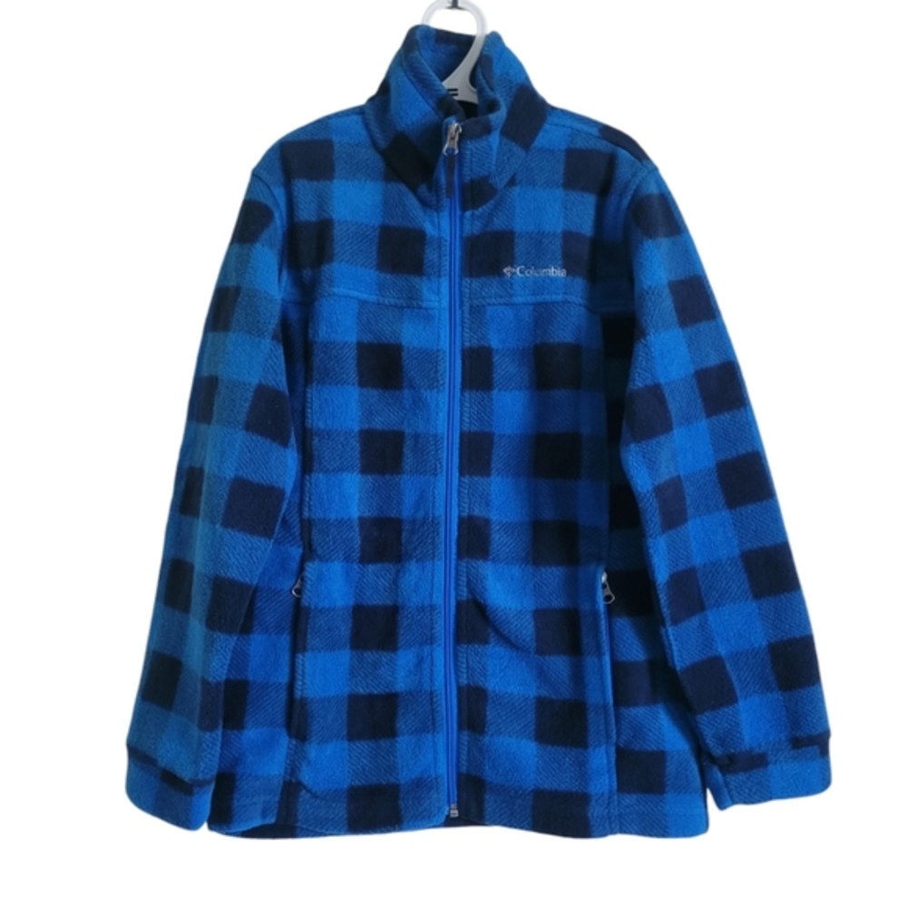 New Columbia Fleece jacket,Mountain blue check,Kids M